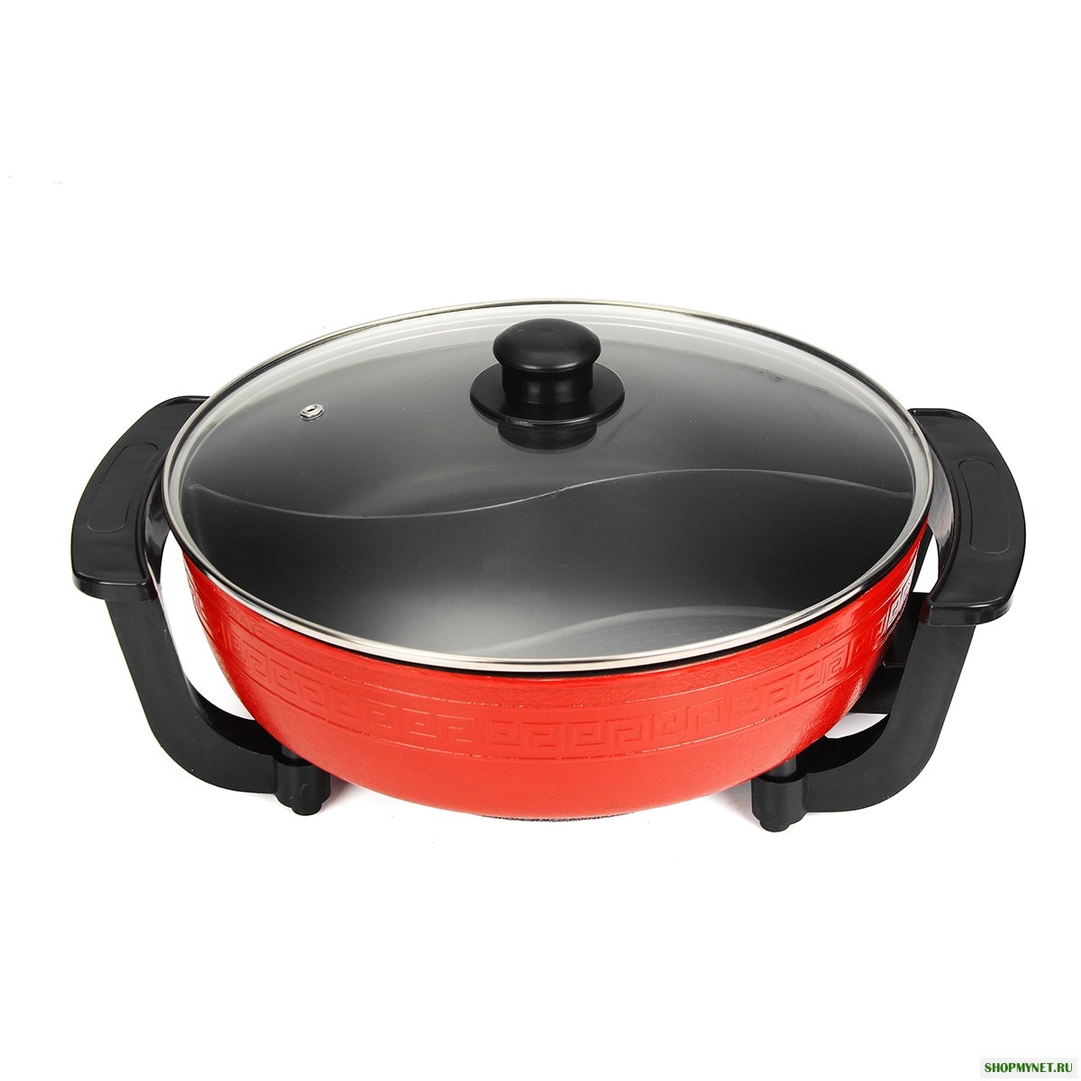 5L с антипригарным покрытием из нержавеющей стали дома электрический Shabu горячий горшок бездымного 1800 Вт