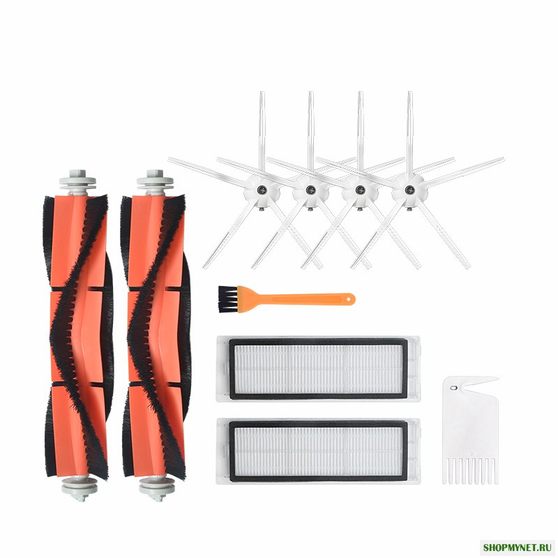 10шт Замена для Xiaomi Roborock Xiaowa Пылесос Запчасти Аксессуары 4 * 5-рычаг боковых щеток 2 * Main Кисти 2 * Фильтр 1 * Желтый Щетка 1 * Белый Щетка