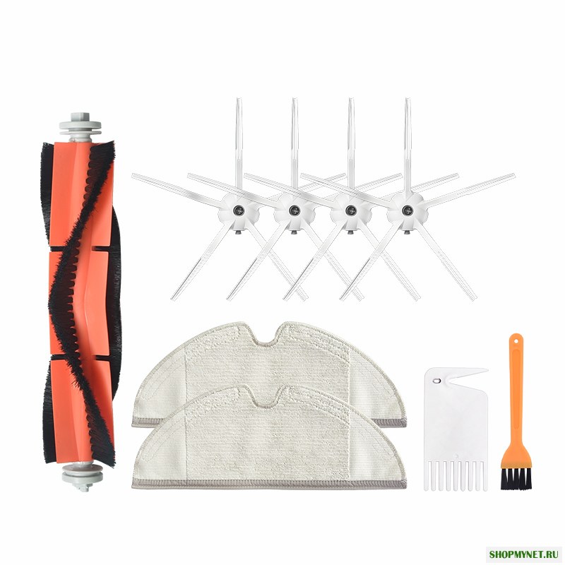 9шт замены для Xiaomi Roborock Xiaowa Пылесос Запчасти Аксессуары 4 * 5-кронштейн боковых щеток 1 * Основной Кисти 1 * Желтый Щетка 1 * Белый Щетка 2 * Тряпки