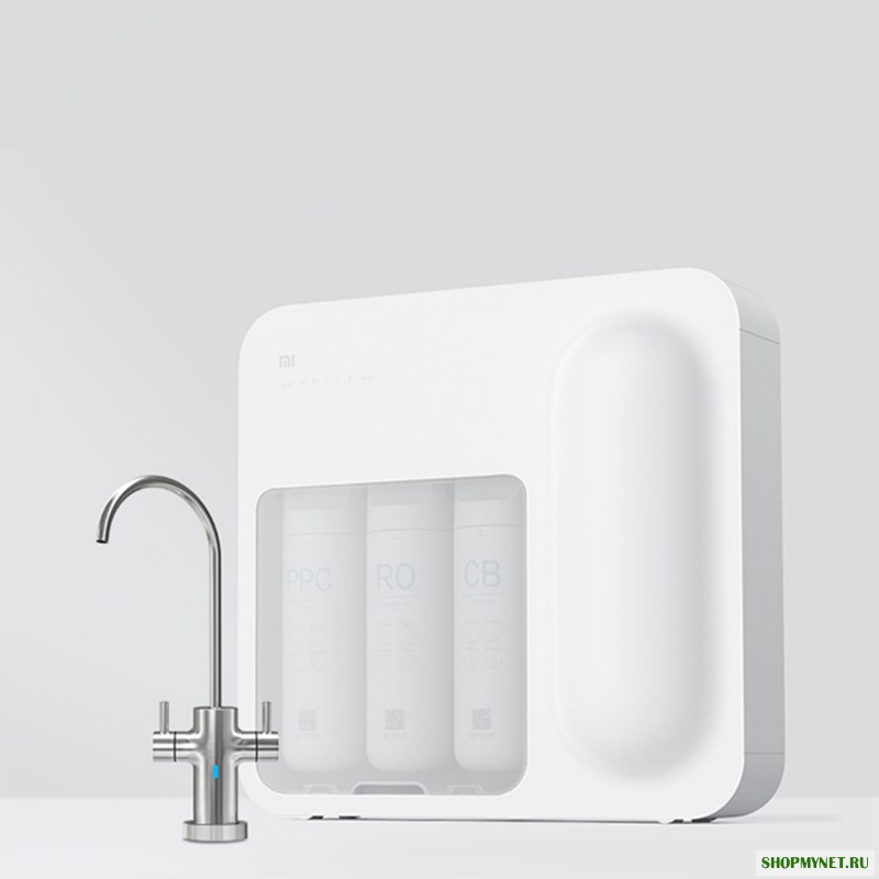 Очиститель воды Xiaomi C1 Три выхода 1: 1 Чистое соотношение сточных вод RO Технология обратного осмоса Встроенный резервуар для хранения воды