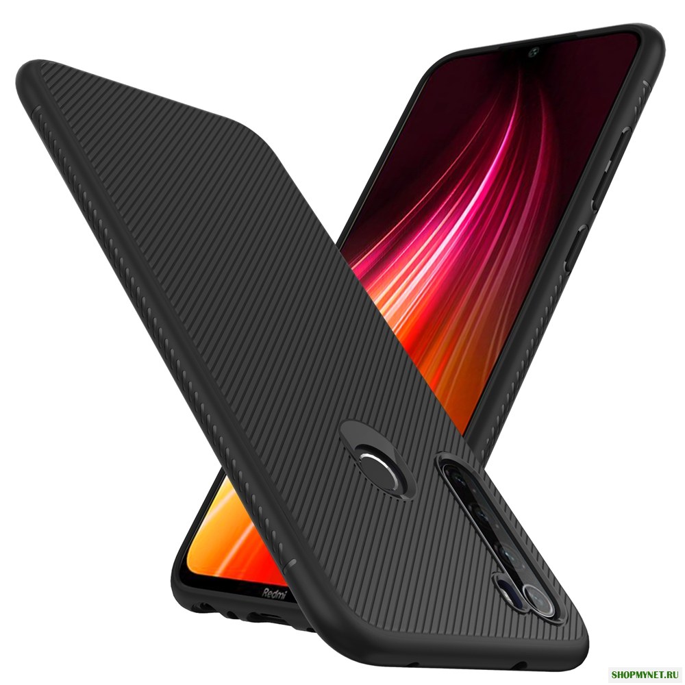 Для Xiaomi Redmi Note 8T Чехол Bakeey Текстура из углеродного волокна Тонкий Soft Силиконовый Противоударный защитный Чехол