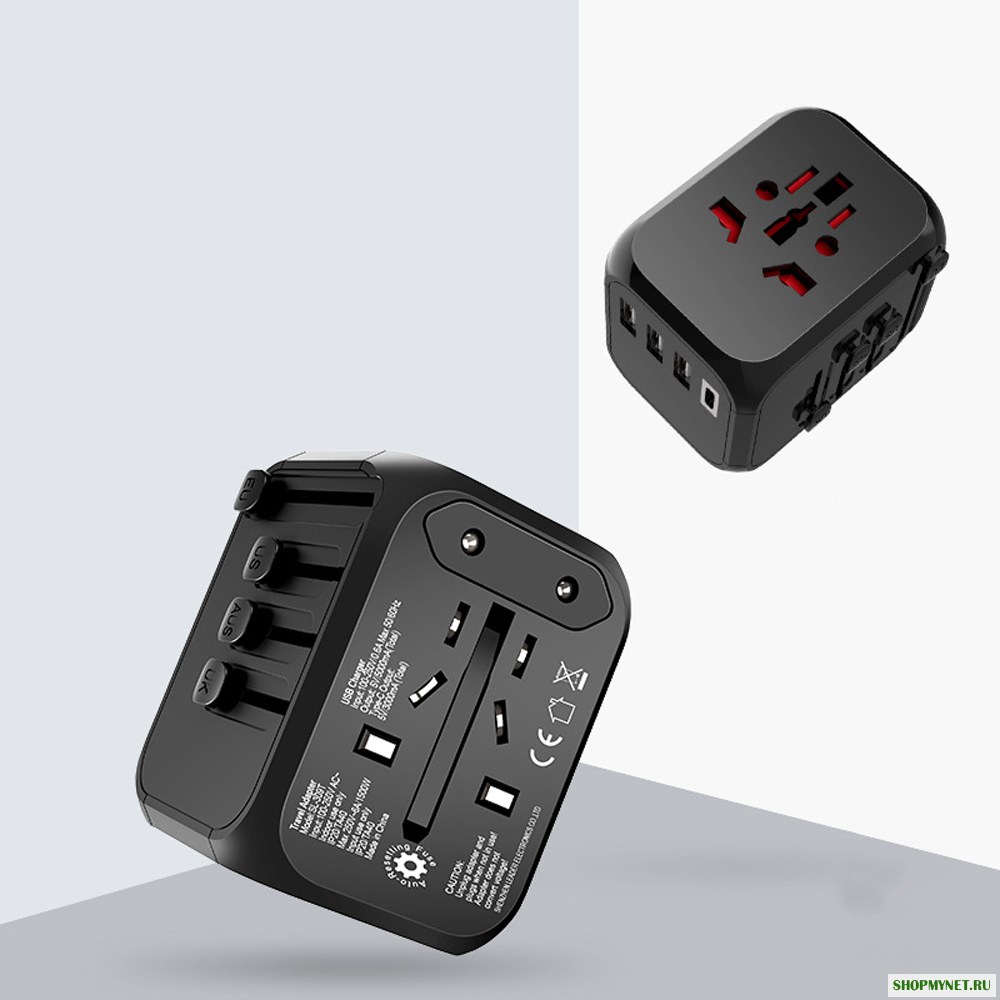 Bakeey 2200 Вт 4 USB Международная Универсальная Настенная Быстрая Зарядка Зарядное Устройство с Адаптером Путешествия Для iPhone 8Plus XS 11 Pro Xiaomi Mi9 9Pro