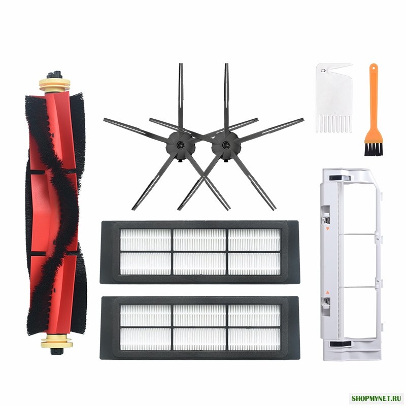 8шт Замена для Xiaomi Roborock Xiaowa Пылесос Запчасти Аксессуары 2 * 5-сторонняя сторона Кисти 2 * Фильтры 1 * Основная Кисти 1 * Основная Кисти Крышка 1 * Ж